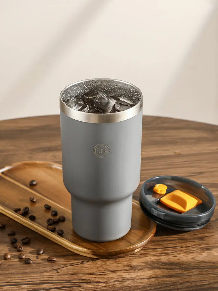 Acacia Wood Coffee Serving Plate With Walnut Accent VC10002 - FosaHome