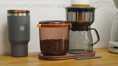 Acacia Wood Coffee Serving Plate With Walnut Accent VC10002 - FosaHome